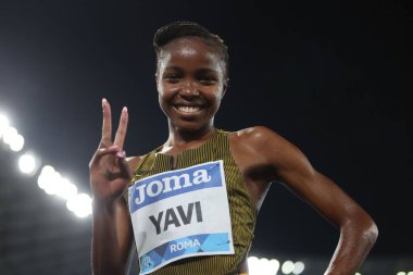 Roma, İtalya 30.08.2024: YAVI Winfred 3000M STEEPLECHASE KADINLARI Atletizm Yarışması Altın Gala Pietro Mennea Rome 2024 - 30 Ağustos 2024 'te Roma' daki Stadio Olimpico 'da Diamond League.