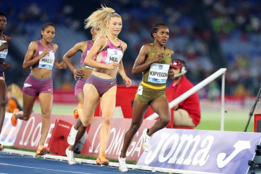 Roma, İtalya 30.08.2024: Faith KIPYEGON atletizm müsabakasında 1500M KADIN kazandı Altın Gala Pietro Mennea Rome 2024 - 30 Ağustos 2024 'te Roma' daki Stadio Olimpico 'da Diamond League.