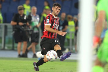 Roma, İtalya 31.08.2024: İtalyan futbolcu Christian Pulisiç Serie A Enilive 2024-2025 karşılaşmasında SS Lazio, AC Milan 'a karşı 31 Ağustos 2024' te Roma 'daki Stadio Olimpico' da oynanan karşılaşma..