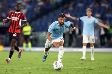 Roma, İtalya 31.08.2024: Lazio 'lu Taty Castellanos İtalyan futbol şampiyonluğu sırasında Serie A Enilive 2024-2025 karşılaşmasında SS Lazio ile AC Milan arasında 31 Ağustos 2024' te Roma 'daki Stadio Olimpico' da oynanan karşılaşma..