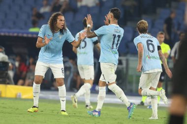 Roma, İtalya 31.08.2024: Lazio 'dan Taty Castellanos gol attı ve İtalya futbol şampiyonası Serie A Enilive 2024-2025 karşılaşmasında takımla birlikte kutlama yaptı..