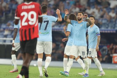 Roma, İtalya 31.08.2024: Lazio 'dan Taty Castellanos gol attı ve İtalya futbol şampiyonası Serie A Enilive 2024-2025 karşılaşmasında takımla birlikte kutlama yaptı..