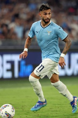 Roma, İtalya 31.08.2024: Lazio 'lu Taty Castellanos İtalyan futbol şampiyonluğu sırasında Serie A Enilive 2024-2025 karşılaşmasında SS Lazio ile AC Milan arasında 31 Ağustos 2024' te Roma 'daki Stadio Olimpico' da oynanan karşılaşma..