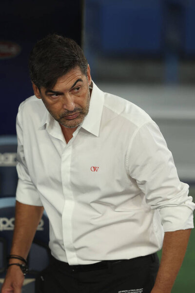 Рим, Италия 31.08.2024: Пауло Фонсека тренер Милана во время чемпионата Италии по футболу Серия A Enilive 2024-2025 матч СС Лацио - Милан на стадионе Олимпико в Риме 31 августа 2024 года.