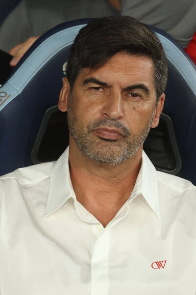 Рим, Италия 31.08.2024: Пауло Фонсека тренер Милана во время чемпионата Италии по футболу Серия A Enilive 2024-2025 матч СС Лацио - Милан на стадионе Олимпико в Риме 31 августа 2024 года.