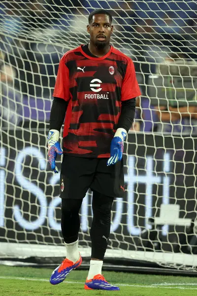 stock image Rome, Italy 31.08.2024 :  Mike Maignan of Milan during Italian football championship Serie A Enilive 2024-2025  match SS Lazio vs AC Milan at Stadio Olimpico in Rome on August 31, 2024.