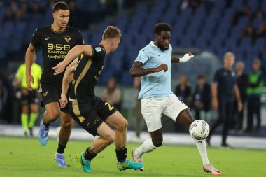 Roma, İtalya 16.09.2024: Lazio 'lu Boulaye Dia golü attı ve İtalya futbol şampiyonası Serie A Enilive 2024-2025 karşılaşmasında takımla birlikte kutlamak için Eylül 2024' de Roma 'daki Stadio Olimpico' da SS Lazio-Hellas Verona maçına çıktı..