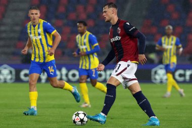 Bologna, İtalya 18.09.2024: UEFA Şampiyonlar Ligi 2024-2025, birinci gün, futbol maçı Bologna FC 1909 - Shakhtar Donetsk, Renato Dall 'Ara Stadyumu, Eylül 2024.