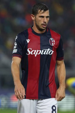Bologna, İtalya 18.09.2024: UEFA Şampiyonlar Ligi 2024-2025, birinci gün, futbol maçı Bologna FC 1909 - Shakhtar Donetsk, Renato Dall 'Ara Stadyumu, Eylül 2024.