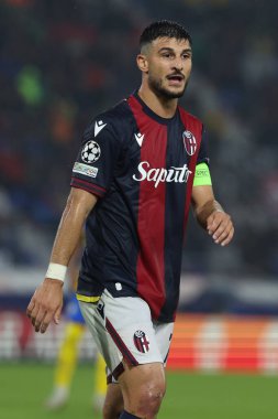 Bologna, İtalya 18.09.2024: UEFA Şampiyonlar Ligi 2024-2025, birinci gün, futbol maçı Bologna FC 1909 - Shakhtar Donetsk, Renato Dall 'Ara Stadyumu, Eylül 2024.