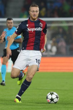 Bologna, İtalya 18.09.2024: UEFA Şampiyonlar Ligi 2024-2025, birinci gün, futbol maçı Bologna FC 1909 - Shakhtar Donetsk, Renato Dall 'Ara Stadyumu, Eylül 2024.