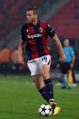 Bologna, İtalya 18.09.2024: UEFA Şampiyonlar Ligi 2024-2025, birinci gün, futbol maçı Bologna FC 1909 - Shakhtar Donetsk, Renato Dall 'Ara Stadyumu, Eylül 2024.