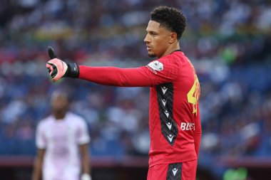 Roma, İtalya 22,09.2024: İtalya Futbol Şampiyonası sırasında Udinese 'li Maduka Okoye Serie A Enilive 2024-2025 Roma-Udinese Calcio maçında Roma' daki Stadio Olimpico 'da AS Romanlara karşı.