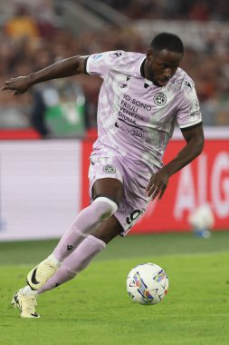 Roma, İtalya 22,09.2024: İtalyan futbol şampiyonluğu sırasında Udinese 'li Keinan Davis Serie A Enilive 2024-2025 maçları sırasında Roma' daki Stadio Olimpico 'da AS Roma ve Udinese Calcio maçına çıktı..
