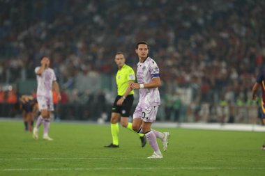 Roma, İtalya 22.09.2024: İtalya Futbol Şampiyonası sırasında Serie A Enilive 2024-2025 maçları sırasında Roma 'daki Stadio Olimpico' da AS Roma-Udinese Calcio karşılaşması.