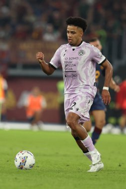 Roma, İtalya 22.09.2024: İtalya Futbol Şampiyonası sırasında Udinese 'li Souza da Silva Brenner Serie A Enilive 2024-2025 Roma-Udinese Calcio maçında Roma' daki Stadio Olimpico 'da AS-Udinese Calcio' ya karşı.