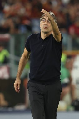 Roma, İtalya 22,09.2024: İtalyan futbol şampiyonası sırasında İvan Juriç 'in Roma teknik direktörü Serie A Enilive 2024-2025 maçında AS Romanlar Udinese Calcio' ya karşı Roma 'daki Stadio Olimpico' da oynanan karşılaşma.