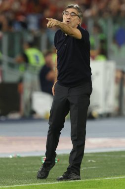 Roma, İtalya 22,09.2024: İtalyan futbol şampiyonası sırasında İvan Juriç 'in Roma teknik direktörü Serie A Enilive 2024-2025 maçında AS Romanlar Udinese Calcio' ya karşı Roma 'daki Stadio Olimpico' da oynanan karşılaşma.