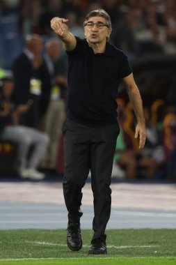 Roma, İtalya 22,09.2024: İtalyan futbol şampiyonası sırasında İvan Juriç 'in Roma teknik direktörü Serie A Enilive 2024-2025 maçında AS Romanlar Udinese Calcio' ya karşı Roma 'daki Stadio Olimpico' da oynanan karşılaşma.