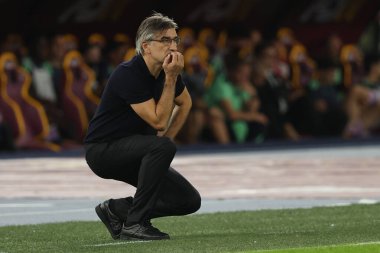 Roma, İtalya 22,09.2024: İtalyan futbol şampiyonası sırasında İvan Juriç 'in Roma teknik direktörü Serie A Enilive 2024-2025 maçında AS Romanlar Udinese Calcio' ya karşı Roma 'daki Stadio Olimpico' da oynanan karşılaşma.