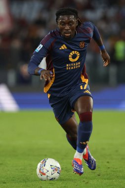 Roma, İtalya 22,09.2024: İtalya futbol şampiyonası sırasında Kone M. Serie A Enilive 2024-2025 Roma Udinese Calcio 'ya karşı Roma' daki Stadio Olimpico 'da oynanan karşılaşma..