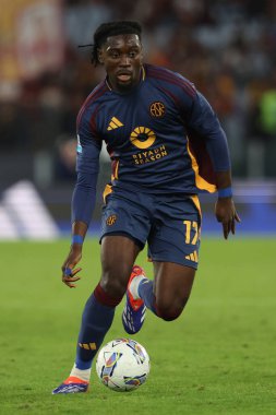 Roma, İtalya 22,09.2024: İtalya futbol şampiyonası sırasında Kone M. Serie A Enilive 2024-2025 Roma Udinese Calcio 'ya karşı Roma' daki Stadio Olimpico 'da oynanan karşılaşma..