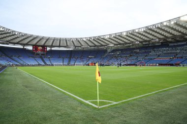 Roma, İtalya 22,09.2024: Daniele De Rossi 'nin İtalyan futbol şampiyonası Serie A Enilive 2024-2025 karşılaşması öncesinde Roma' daki Stadio Olimpico 'da Roma-Udinese Calcio maçında kovulması sonrasında Roman taraftarlar grevde..