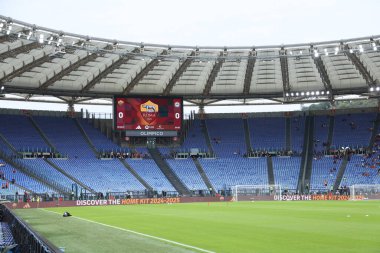 Roma, İtalya 22,09.2024: Daniele De Rossi 'nin İtalyan futbol şampiyonası Serie A Enilive 2024-2025 karşılaşması öncesinde Roma' daki Stadio Olimpico 'da Roma-Udinese Calcio maçında kovulması sonrasında Roman taraftarlar grevde..