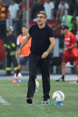Roma, İtalya 22,09.2024: İtalyan futbol şampiyonası sırasında İvan Juriç Serie A Enilive 2024-2025 maçında AS Roma, Udinese Calcio 'ya karşı Roma' daki Stadio Olimpico 'da.