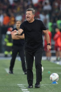 Roma, İtalya 22,09.2024: Kosta Runjaic teknik direktörü Udinese İtalya Futbol Şampiyonası 'nda Serie A Enilive 2024-2025 AS Romanlar Udinese Calcio' ya karşı Roma 'daki Stadio Olimpico' da oynanan karşılaşmada.