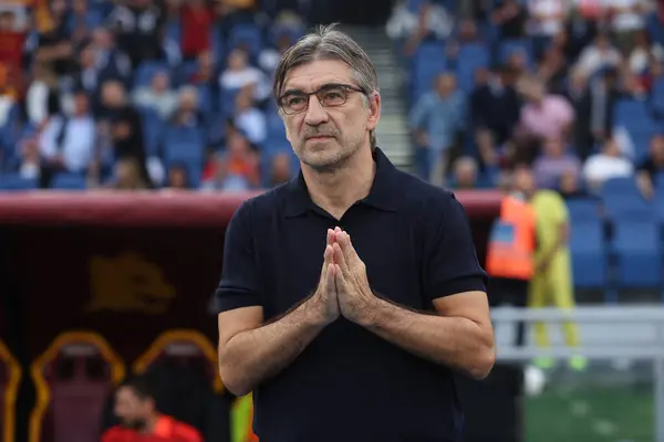 Roma, İtalya 22,09.2024: İtalyan futbol şampiyonası sırasında İvan Juriç 'in antrenörü Roma Serie A Enilive 2024-2025 maçında AS Roma, Udinese Calcio' ya karşı Roma 'daki Stadio Olimpico' da oynanan karşılaşma.