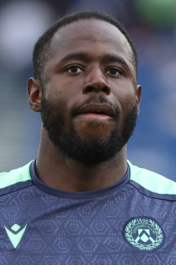 Roma, İtalya 22,09.2024: İtalyan futbol şampiyonası Serie A Enilive 2024-2025 maçından önce Udinese Calcio 'ya karşı Roma' daki Stadio Olimpico 'da oynanan ısınma karşılaşmasında Udinese' li Keinan Davis.