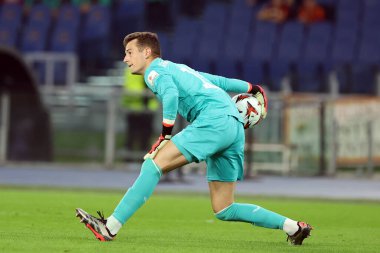 Roma, İtalya 26.9.2024: UEFA Avrupa Ligi 2024-2025 gününde Athletic Bilbao 'dan Agirrezabala, Roma' daki Olimpiyat Stadyumu 'nda AS Roma-Atletizm Kulübü Bilbao arasındaki futbol karşılaşması.