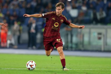 Roma, İtalya 26.9.2024: UEFA Avrupa Ligi 2024-2025 gününde Roman Tommaso Baldanzi, Roma 'daki Olimpiyat Stadyumu' nda AS Romanlar ve Athletic Club Bilbao arasındaki futbol karşılaşması.