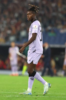 Roma, İtalya 26.9.2024: UEFA Avrupa Ligi 2024-2025 birinci gün, Roma 'daki Olimpiyat Stadyumu' nda AS Roma-Atletizm Kulübü Bilbao arasındaki futbol karşılaşması.