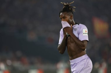 Roma, İtalya 26.9.2024: UEFA Avrupa Ligi 2024-2025 birinci gününde Athletic Bilbao 'dan Nico Williams, Roma' daki Olimpiyat Stadyumu 'nda AS Roman ve Athletic Club Bilbao arasında oynanan futbol karşılaşması.