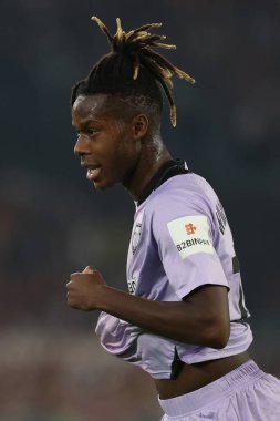 Roma, İtalya 26.9.2024: UEFA Avrupa Ligi 2024-2025 birinci gününde Athletic Bilbao 'dan Nico Williams, Roma' daki Olimpiyat Stadyumu 'nda AS Roman ve Athletic Club Bilbao arasında oynanan futbol karşılaşması.