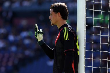 Roma, İtalya 29.09.2024: İtalya Futbol Şampiyonası sırasında Roma 'nın Mil Svilar' ı Serie A Enilive 2024-2025 maçında AS Roman-Venezia FC ile 29 Eylül 2024 'de Roma' daki Stadio Olimpico 'da karşılaşacak..