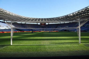 Roma, İtalya 29.09.2024: İtalya Futbol Şampiyonası 'nın bitişindeki futbol golü Serie A Enilive 2024-2025 AS Roma-Venezia FC maçında 29 Eylül 2024' te Roma 'daki Stadio Olimpico' da sona erdi..