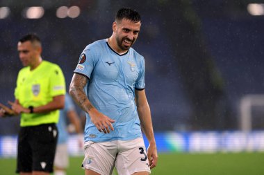 Roma, İtalya 03.10.2024: Lazio Mario Gila Uefa Avrupa Ligi 2024-2025, 2. gün, SS Lazio ile Ogc Nice arasındaki futbol maçı Roma Olimpiyat Stadyumu 'nda..