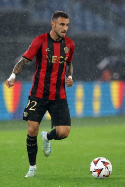 Roma, İtalya 03.10.2024: Uefa Avrupa Ligi 2024-2025, 2. gün, SS Lazio ile Ogc Nice arasındaki futbol maçı Roma Olimpiyat Stadyumu 'nda oynanacak..