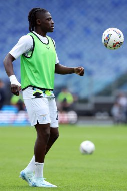 Roma, İtalya 6.10.2024: İtalyan futbolu şampiyonluğu sırasında Loum Tchaouna Serie A Enilive 2024-2025 karşılaşmasında SS Lazio Empoli FC 'ye karşı 6 Ekim 2024' te Roma 'da Stadio Olimpico' da oynanan karşılaşma.