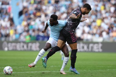 Roma, İtalya 6.10.2024: Lazio 'dan Boulaye Dia, İtalya futbol şampiyonluğu sırasında Empoli' den Giuseppe Pezzella Serie A Enilive 2024-2025 karşılaşmasında SS Lazio - Empoli FC.