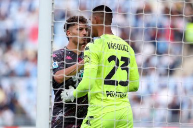 Roma, İtalya 6.10.2024: Empoli 'den Devis Vasquez İtalya Futbol Şampiyonası Serie A Enilive 2024-2025 karşılaşmasında gol kaydedildi..