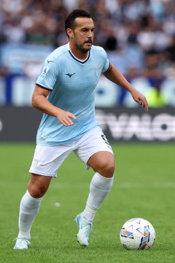 Roma, İtalya 6.10.2024: İtalyan futbolu şampiyonluğu sırasındaki Pedro Serie A Enilive 2024-2025 karşılaşması 6 Ekim 2024 'te Roma' daki Stadio Olimpico 'da SS Lazio - Empoli FC karşılaşması.