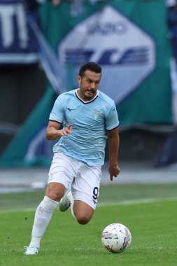 Roma, İtalya 6.10.2024: İtalyan futbolu şampiyonluğu sırasındaki Pedro Serie A Enilive 2024-2025 karşılaşması 6 Ekim 2024 'te Roma' daki Stadio Olimpico 'da SS Lazio - Empoli FC karşılaşması.