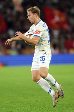 Roma, İtalya 24.10.2024: Dinamo Kievyi takımından Valentyn Rubchynskyi Uefa Avrupa Ligi 2024-2025, 3. gün, Roma 'daki Olimpiyat Stadyumu' nda AS Roma ve Dinamo Kiev arasındaki futbol karşılaşması.