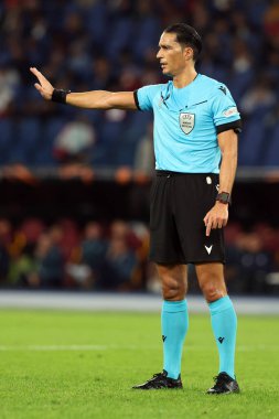 Roma, İtalya 24.10.2024: Uefa Avrupa Ligi 2024-2025, 3. gün, Roma 'daki Olimpiyat Stadyumu' nda AS Roma ve Dinamo Kiev arasındaki futbol maçı.