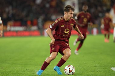Roma, İtalya 24.10.2024: Uefa Avrupa Ligi 2024-2025, 3. gün, Roma 'daki Olimpiyat Stadyumu' nda AS Roma ve Dinamo Kiev arasındaki futbol maçı.