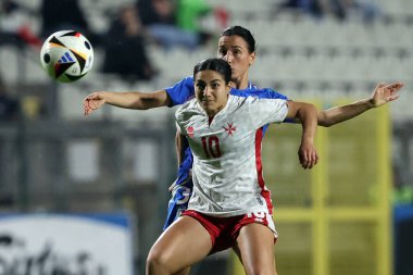 Rome, Italy 25.10.2024:  Maria Farrugia of Malta during the International Friendly Woman match between Italy and Malta at Stadio Tre Fontane on October 25, 2024 in Rome, Italy clipart